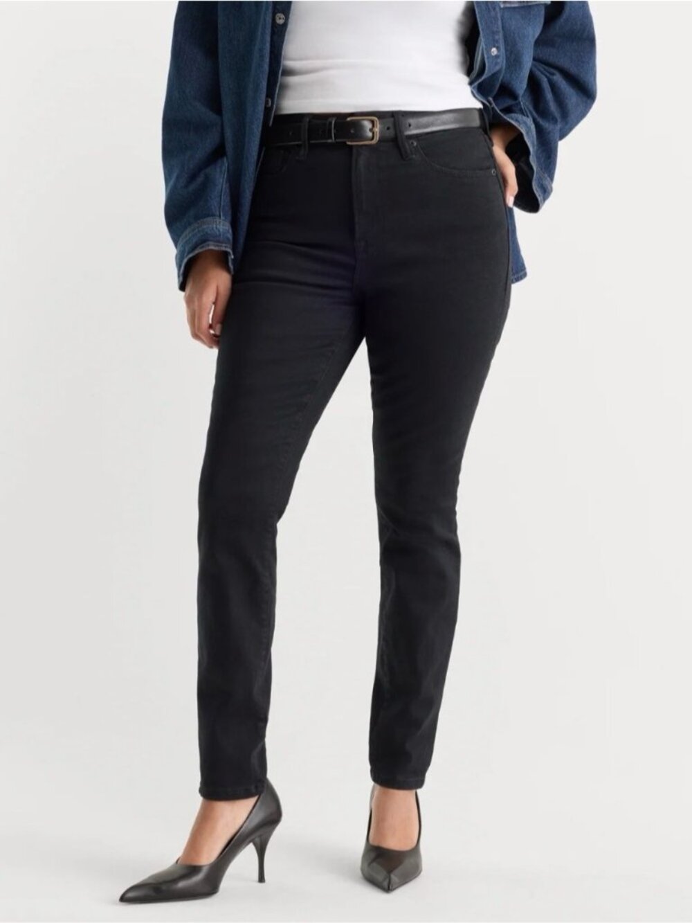 Good American Always Fits Good Legs High Rise Skinny Jeans Black Size 14-18